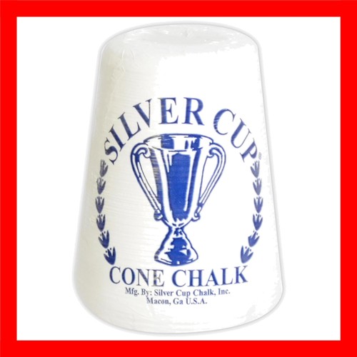 Hand chalk cone powder - chalk, white
